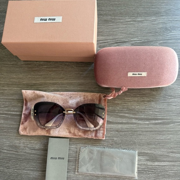 Miu Miu Purple Sunglasses with Gradient Lenses, unique frames main image 6
